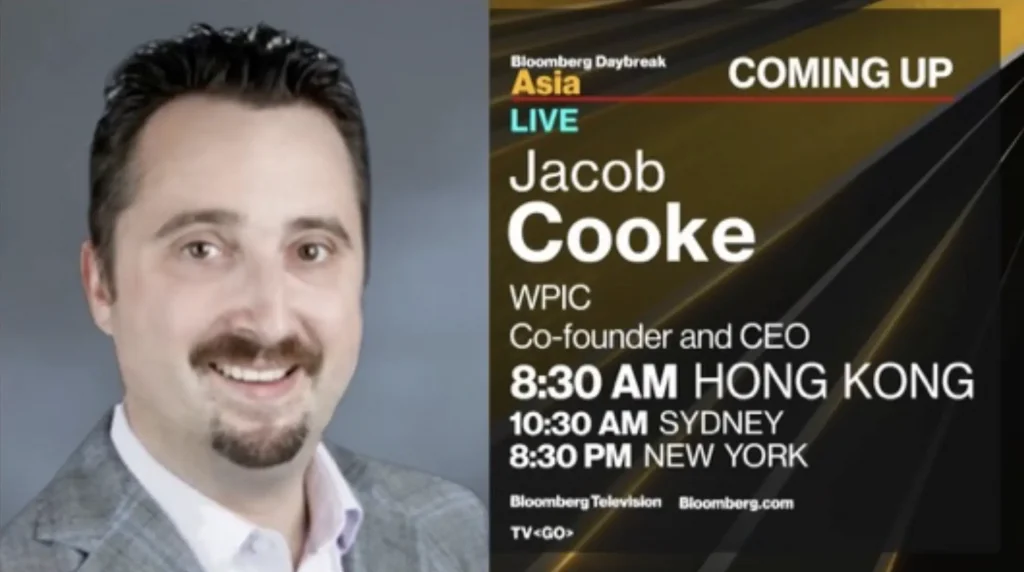 Jacob Cooke on on Bloomberg television